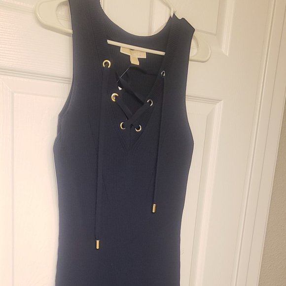 Navy Blue MK Dress - Picture 2 of 5